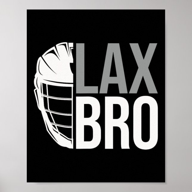 Póster Lax Bro Funny Lacrosse Player Boy Kids (Frente)