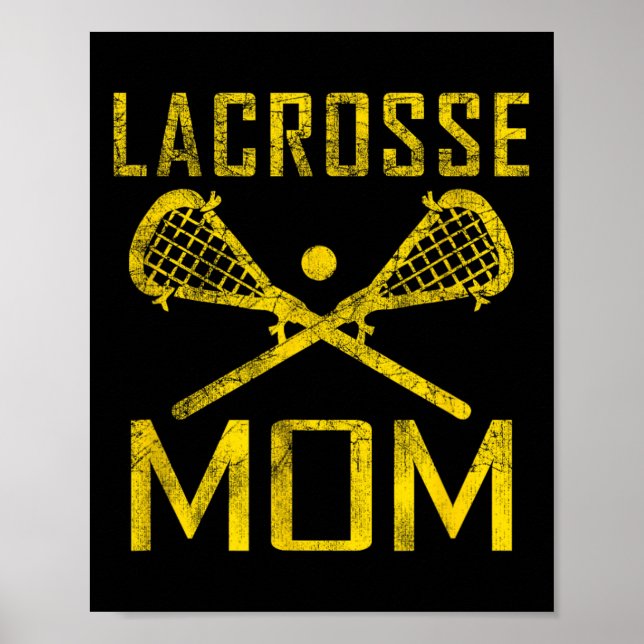 Póster Lax Mom Lacrosse Mamá jugadora favorita Día de la  (Frente)