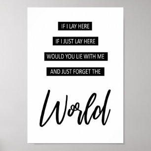 Póster Lay Here Olvídate Del Mundo Que Persigue La Canció