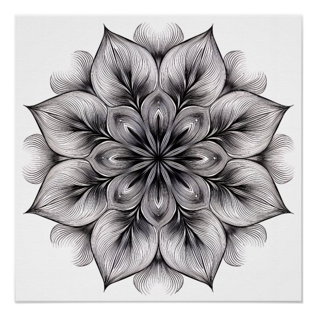 Póster Layered Bloom Mandala (Anverso)