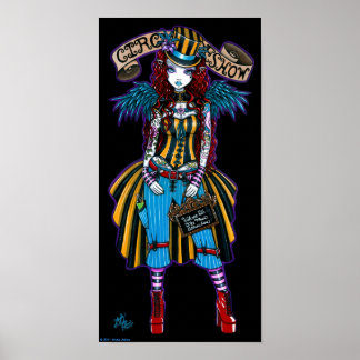 Póster "Layla" Steampunk Circus Tattoo Sideshow Poster