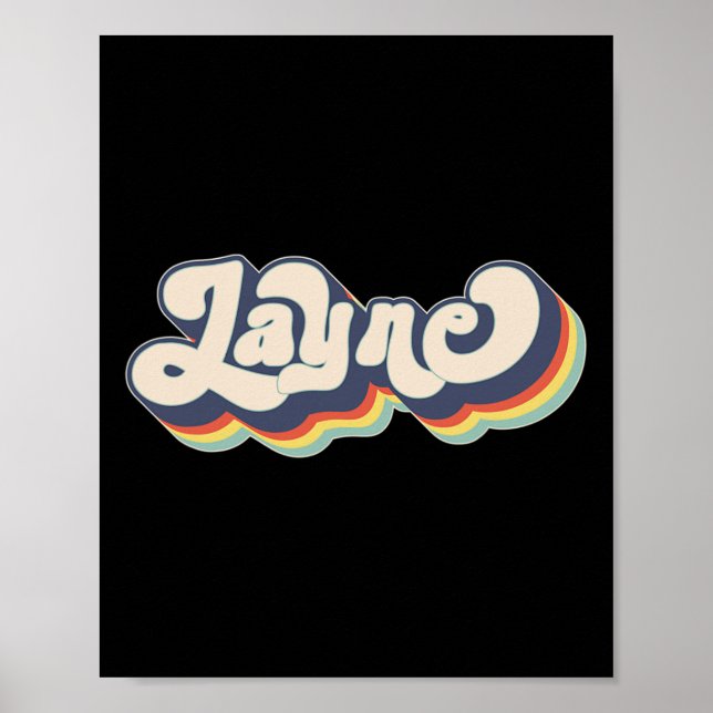 Póster Layne Nombre Apellido Personalizado Nombre Layne (Frente)