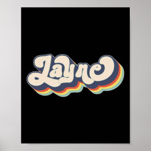 Póster Layne Nombre Apellido Personalizado Nombre Layne