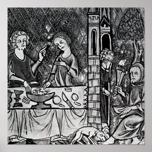 Póster Lázaro en la puerta del rico (Frente)