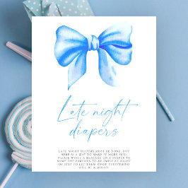 Póster Lazo azul - Juego de pañales de noche