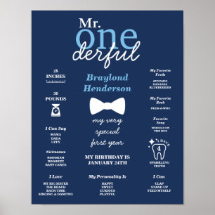 Póster Lazo Azul Sr Onederful Hito
