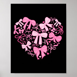 Póster Lazo Coqueto Corazón de San Valentín, Día de San V