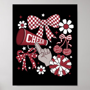 Póster Lazo Coqueto de Cuadrados de Porristas Cheer Check