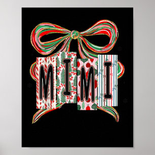 Póster Lazo Coqueto Feliz Navidad Mimi Abuela Xmas Pijama