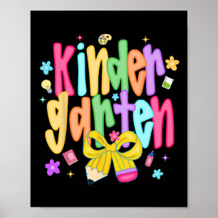 Póster Lazo Coqueto Preppy de Regreso a la Escuela Kinder