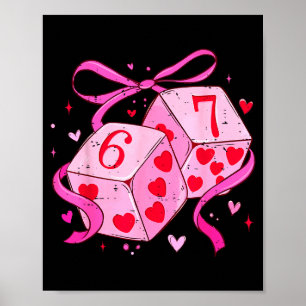 Póster Lazo Coqueto Seis Siete Dados 67 Meme San Valentín