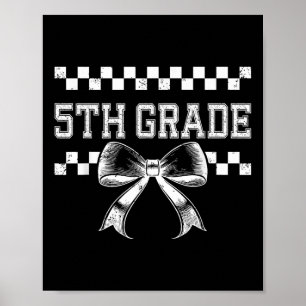 Póster Lazo Coquette 5to Grado Regreso a la Escuela Prepp