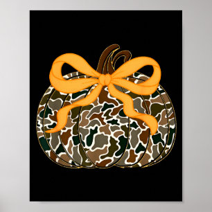 Póster Lazo Coquette de Calabaza Día de Acción de Gracias