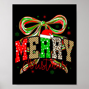 Póster Lazo Coquette Nk Árbol de Navidad Feliz Navidad Ch