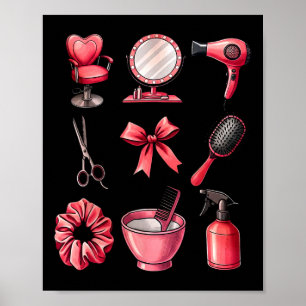 Póster Lazo Coquette San Valentín Peluquero Estilista De 