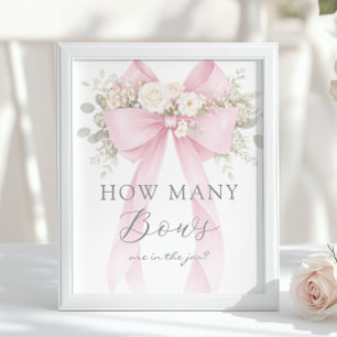 Póster Lazo de Coqueta Rosa Cuántos Lazos Juego