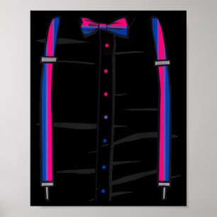 Póster Lazo de corbata de arco de bandera de orgullo Biua