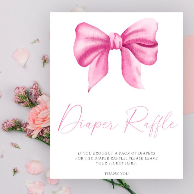 Póster Lazo rosa - cartel de rifa de pañales (Subido por el creador)