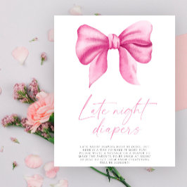 Póster Lazo rosa - Juego de pañales de noche