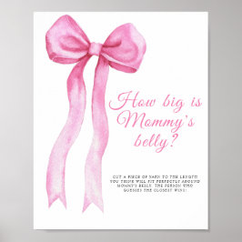 Póster Lazo rosa - qué grande es la barriga de mamá juego