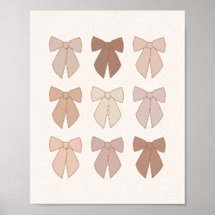 Póster Lazos de Mousse de Mocha Preppy Coquette