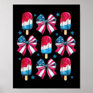 Póster Lazos De Paleta Lindos Del 4 De Julio Patrióticas 