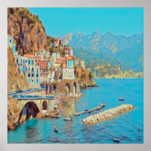 Póster ldp ATRANI.- Costa Amalfi -