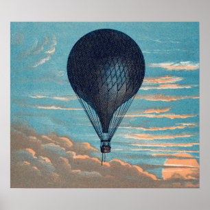 Póster Le Ballon poster de globo aerostático