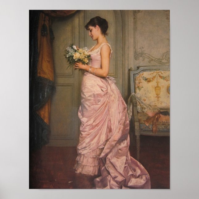 Póster Le Billet, 1883, por Auguste Toulmouche (Frente)