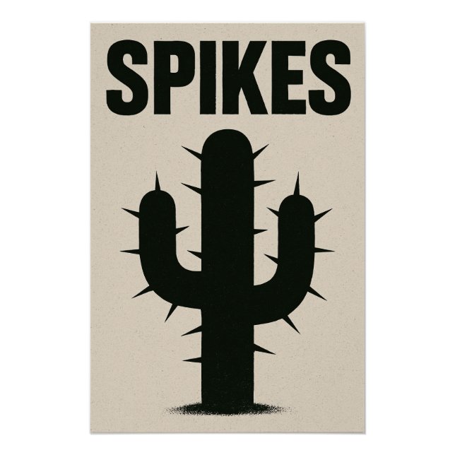 Póster Le cactus au sommet de sa forme graphique (Anverso)
