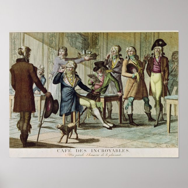 Póster Le Cafe des Incroyables, 1797 (Frente)