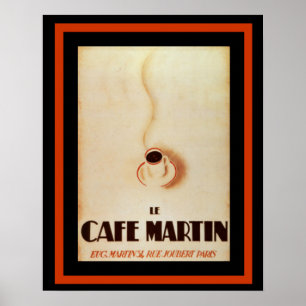 Póster Le Cafe Martin 16 x 20 poster