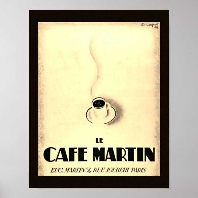 Póster Le Cafe Martin Poster (Frente)