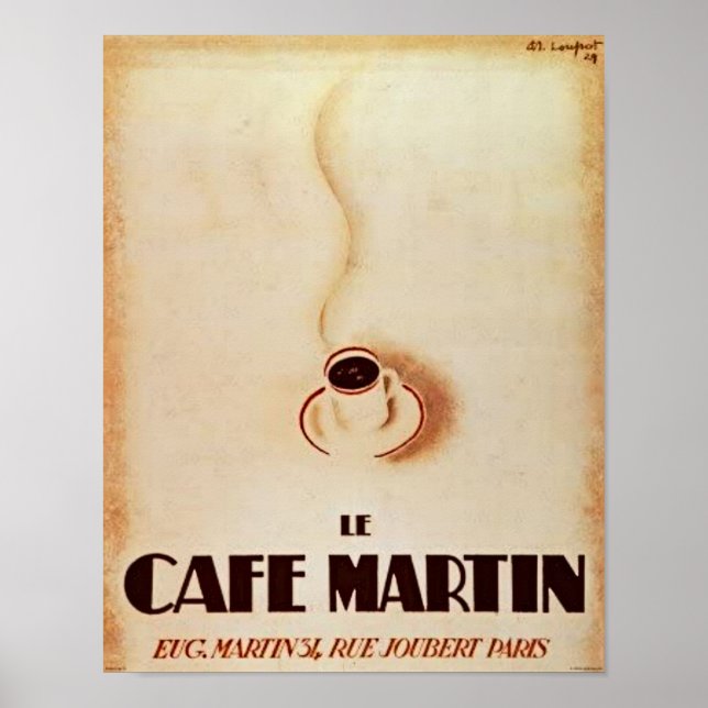 Póster Le Cafe Martin Poster (Frente)