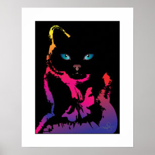 Póster Le Chat d'Alexandra en Noir Two