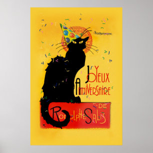 Póster Le Chat Noir - Aniversario de Joyeux