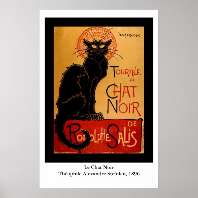 Póster Le Chat Noir de Steinlen (Frente)