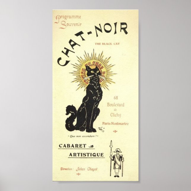 Póster Le Chat Noir El Gato Negro (Frente)