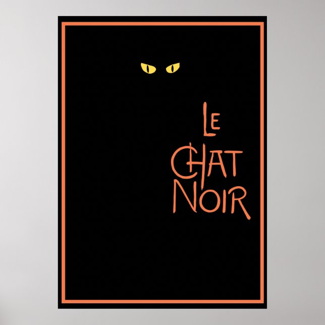 Póster Le Chat Noir en la oscuridad (Frente)