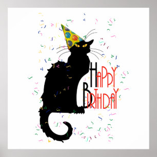 Póster Le Chat Noir - ¡FELIZ CUMPLEAÑOS!