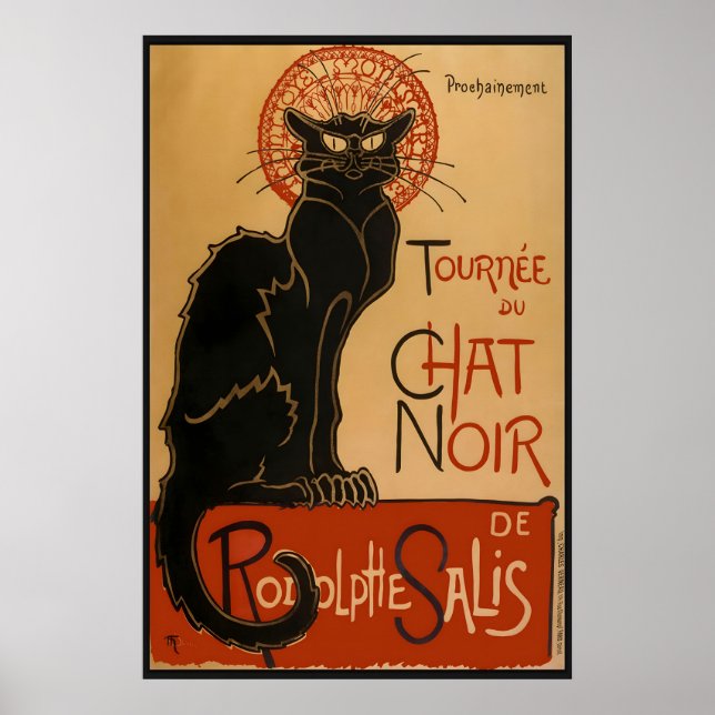 Póster Le Chat Noir Poster – Théophile Steinlen Art (Frente)