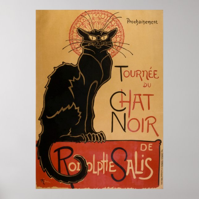 Póster Le chat Noir - Steinlen (Frente)
