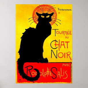 Póster Le Chat Noir Vintage
