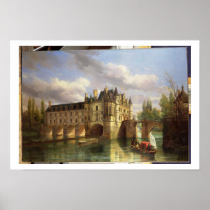 Póster Le Chateau de Chenonceau, 1843 (aceite sobre lienz