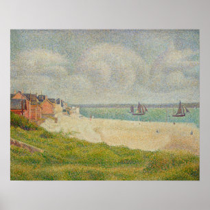 Póster Le Crotoy que mira contra la corriente, 1889