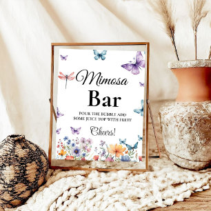 Póster Le da a las mariposas el cartel de la barra de mim
