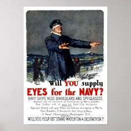 Póster ¿Le darás ojos a la Marina? WWI