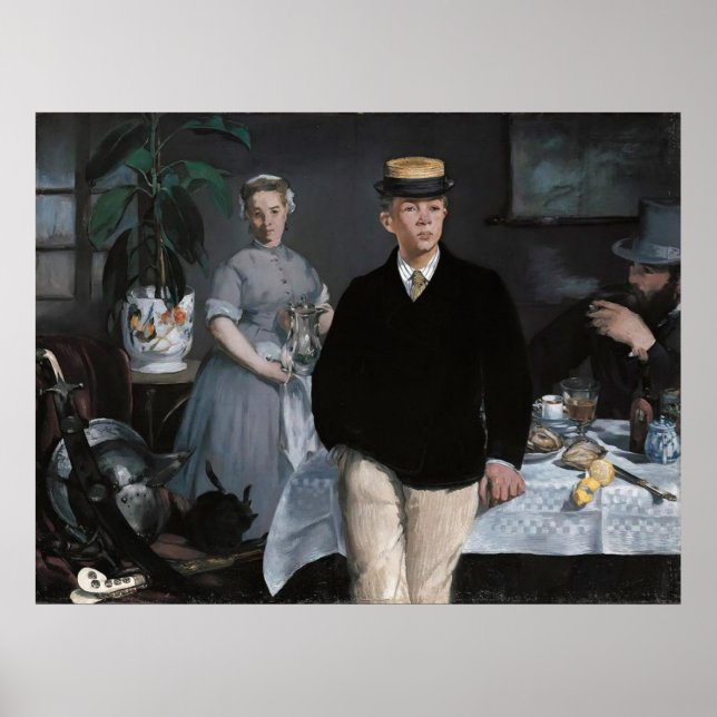 Póster Le Déjeuner dans l'atelier de Édouard Manet (Frente)