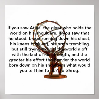 Póster Le diría a atlas que se encoja de hombros.