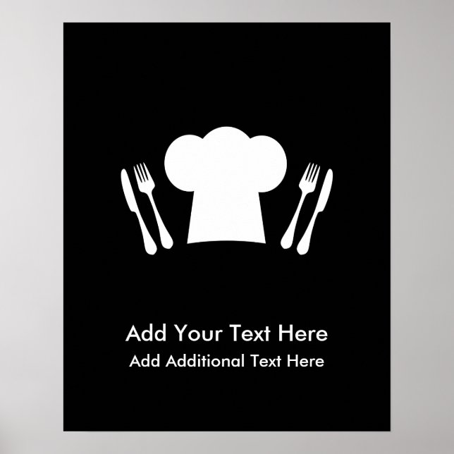 Póster Le encanta cocinar o restaurante (Frente)